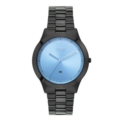 Storm Men's Blue Dial Black Ion-Plated Bracelet Watch - Product number 1015060