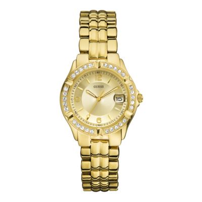 Guess Ladies' Crystal Gold-plated Bracelet Watch - Product number 1015540