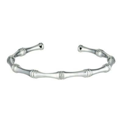 Sterling silver diamond bamboo bangle - Product number 1020919