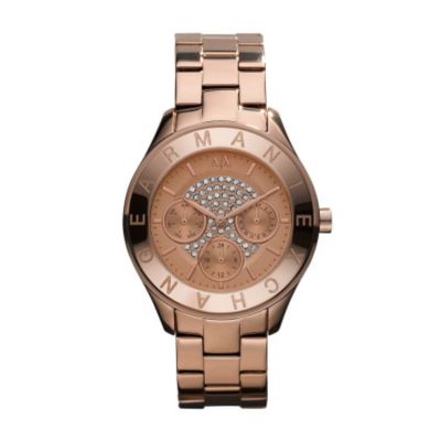 Ladies' Armani Exchange Rose Gold Strap Watch - Product number 1021230