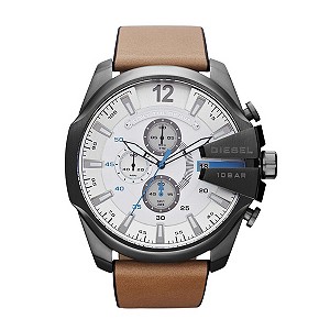 Men's Diesel Tan Leather Strap Watch