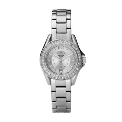 Fossil Mini Riley Stone Set Stainless Steel Bracelet Watch