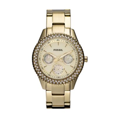 Fossil Stella ladies' Gold-Plated Bracelet Watch