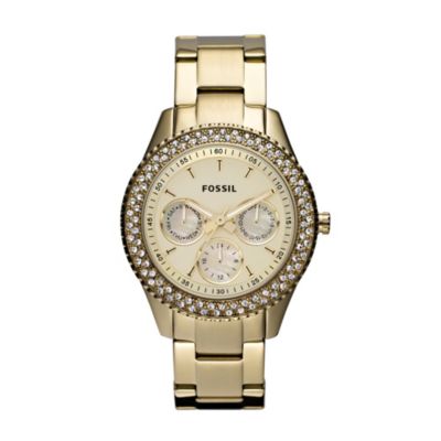 Fossil Stella ladies' Gold-Plated Bracelet Watch