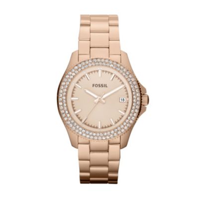 Fossil Retro Traveller Ladies' Rose Gold-Plated Watch - Product number 1021818