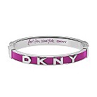 DKNY stainless steel pink enamel logo bangle - Product number 1027069