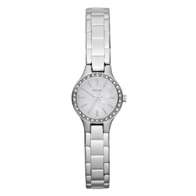 DKNY Ladies' Stone Set Stainless Steel Bracelet Watch