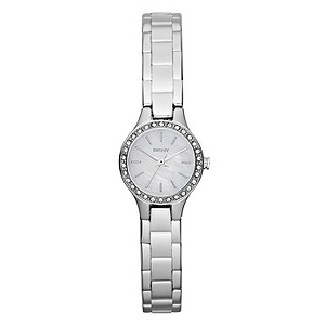DKNY Ladies' Stone Set Stainless Steel Bracelet Watch