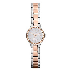 DKNY Ladies' Stone Set Two Tone Bracelet Watch