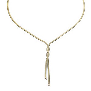 Together Bonded Silver & 9ct Gold Herringbone Necklace
