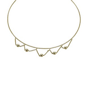 Together Bonded Silver & 9ct Gold Ball Drop Necklace