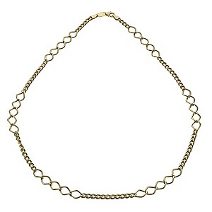 Together Bonded Silver & 9ct Gold Multi Link Necklace