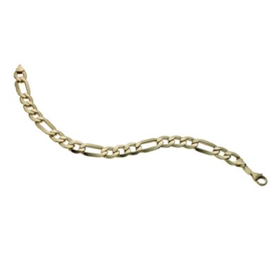 Together Bonded Silver & 9ct Gold Figaro bracelet