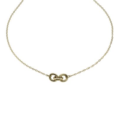 Together Bonded Silver & 9ct Gold Three Link Necklace