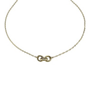 Together Bonded Silver & 9ct Gold Three Link Necklace