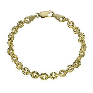 Together Bonded Silver & 9ct Gold Large Sparkle Bracelet