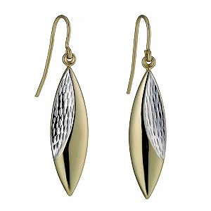 Together Bonded Silver & 9ct Gold Two Colour Oval Earrings
