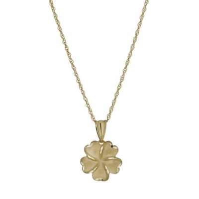 Together Bonded Silver & 9ct Gold 18" Flower Pendant - Product number 1031333