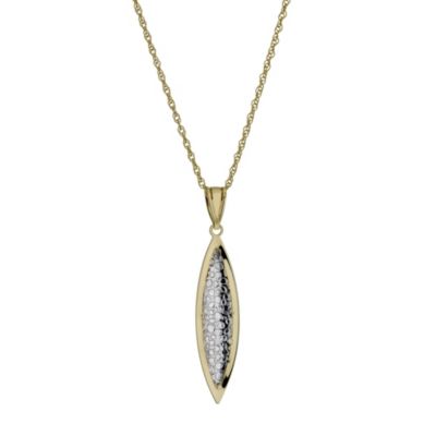 Together Bonded Sterling Silver & 9ct Gold 18" Oval Pendant - Product number 1031341