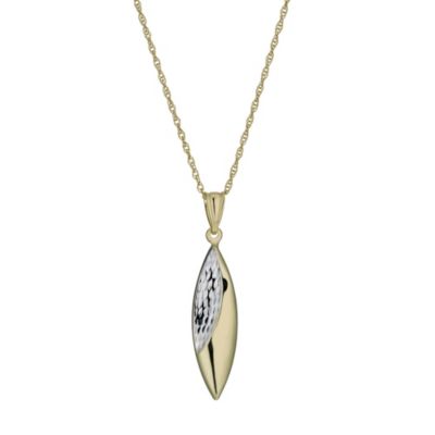 Together Bonded Sterling Silver & 9ct Gold 18" Oval Pendant - Product number 1031368