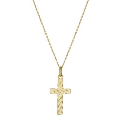 H Samuel 9ct Yellow 18` Celtic Style Cross Pendant