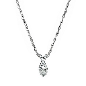 Silver Illusion Diamond Pendant Necklace