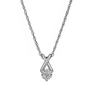 Silver Illusion 1/10 Carat Diamond Pendant Necklace