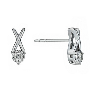 Silver Illusion Diamond Earrings