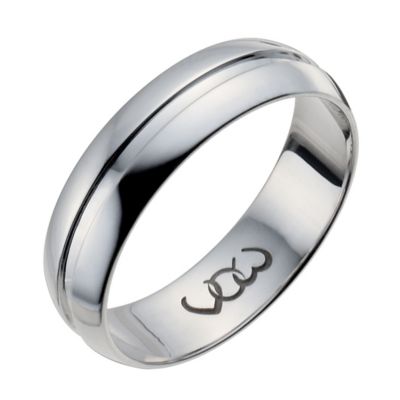 Platinum 6mm polished groove band ring - Product number 1035029