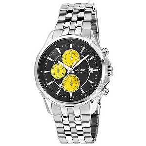 Accurist Men's Black Dial Stainless Steel Bracelet WatchAccurist Men's Black Dial Stainless Steel Br