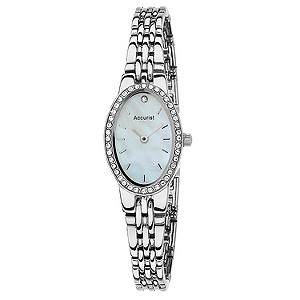 Accurist Ladies' Mother of Pearl Dial Steel Bracelet Watch