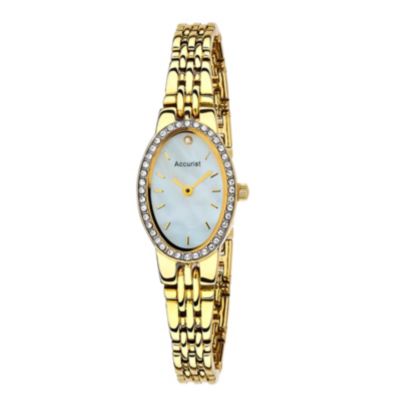 Accurist Ladies' Stone Set Gold Bracelet Watch - Product number 1039954