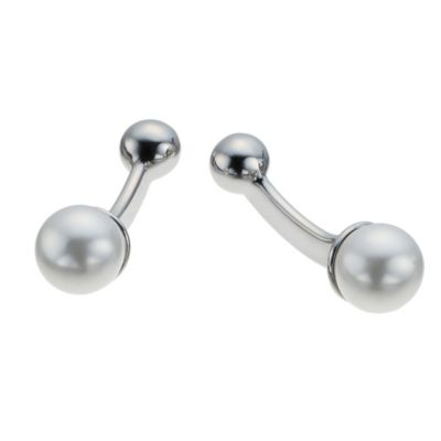 H Samuel Swarovski Pearl Effect Cufflinks