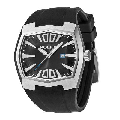 Police Men's Black Rubber Strap Watch - Product number 1046276
