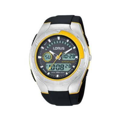 Lorus Men's Plastic Black Strap Watch - Product number 1046667