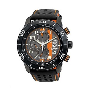 Citizen Eco-Drive Primo Men's Black Ion-Plated Strap Watch