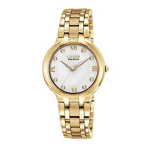 Citizen Eco-Drive Ladies' Gold-Plated Bracelet Watch