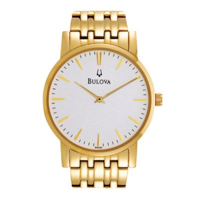 Bulova Men's Gold Tone Ion-Plated Bracelet Watch