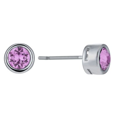 Radiance With Light Rose Swarovski Crystal Stud Earrings