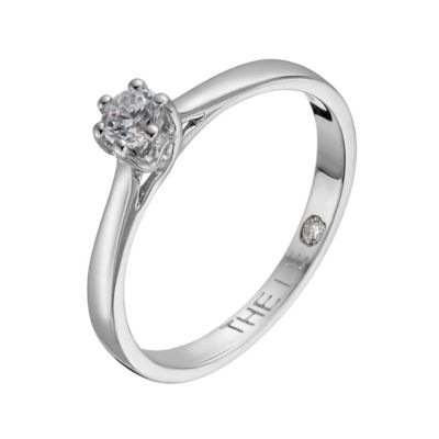 Leo Diamond 18ct white gold 15 point I-P1 solitaire ring - Product number 1049038