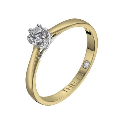 Leo Diamond 18ct white & yellow gold 15pt carat I-P1 ring - Product number 1049151