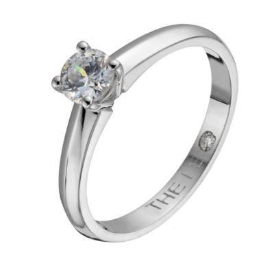 Leo Diamond 18ct white gold 40 point I-I1 solitaire ring - Product number 1050877