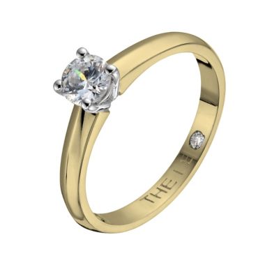 Leo Diamond 18ct white & yellow gold 40 point I-I1 ring - Product number 1051253
