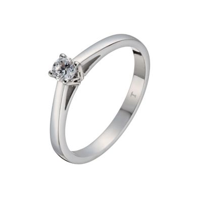 Tolkowsky platinum 15 point diamond HI-VS2 ring - Product number 1052829