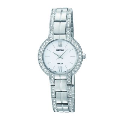 Seiko ladies' stone set stainless steel bracelet watch - Product number 1055550