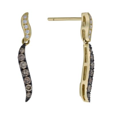 Le Vian 14ct gold 51pt white & chocolate diamond earrings - Product number 1055739