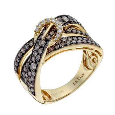 Le Vian 14ct gold 1.05 carat white & chocolate diamond ring - Product number 1056433