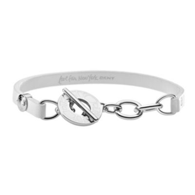 DKNY White Leather T-Bar Bracelet - Product number 1057154