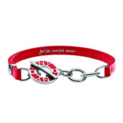 DKNY Coral Orange Leather T-Bar Bracelet - Product number 1057243