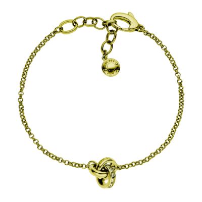 DKNY Gold-Plated Cubic Zirconia Knot Bracelet - Product number 1057367